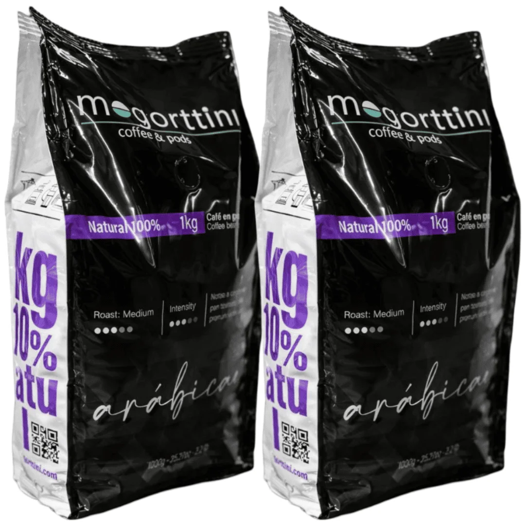 Mogorttini - pack 2 kilos espresso café en grano selection arabica superior quality - ideal for professionals, hospitality and large consumers - super automatic special