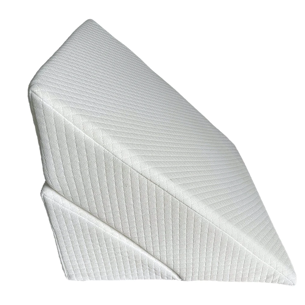Cojin Triangular de Espuma Viscoelástica de 60 x 40 x 24 cm, Diseño Multiposición, Ideal para Leer, Recostarse o Levantar las Piernas, Amortiguación Perfecta, Adaptable al Cuerpo, Ayuda a Corregir la Postura, Espuma 18D, Funda Lavable