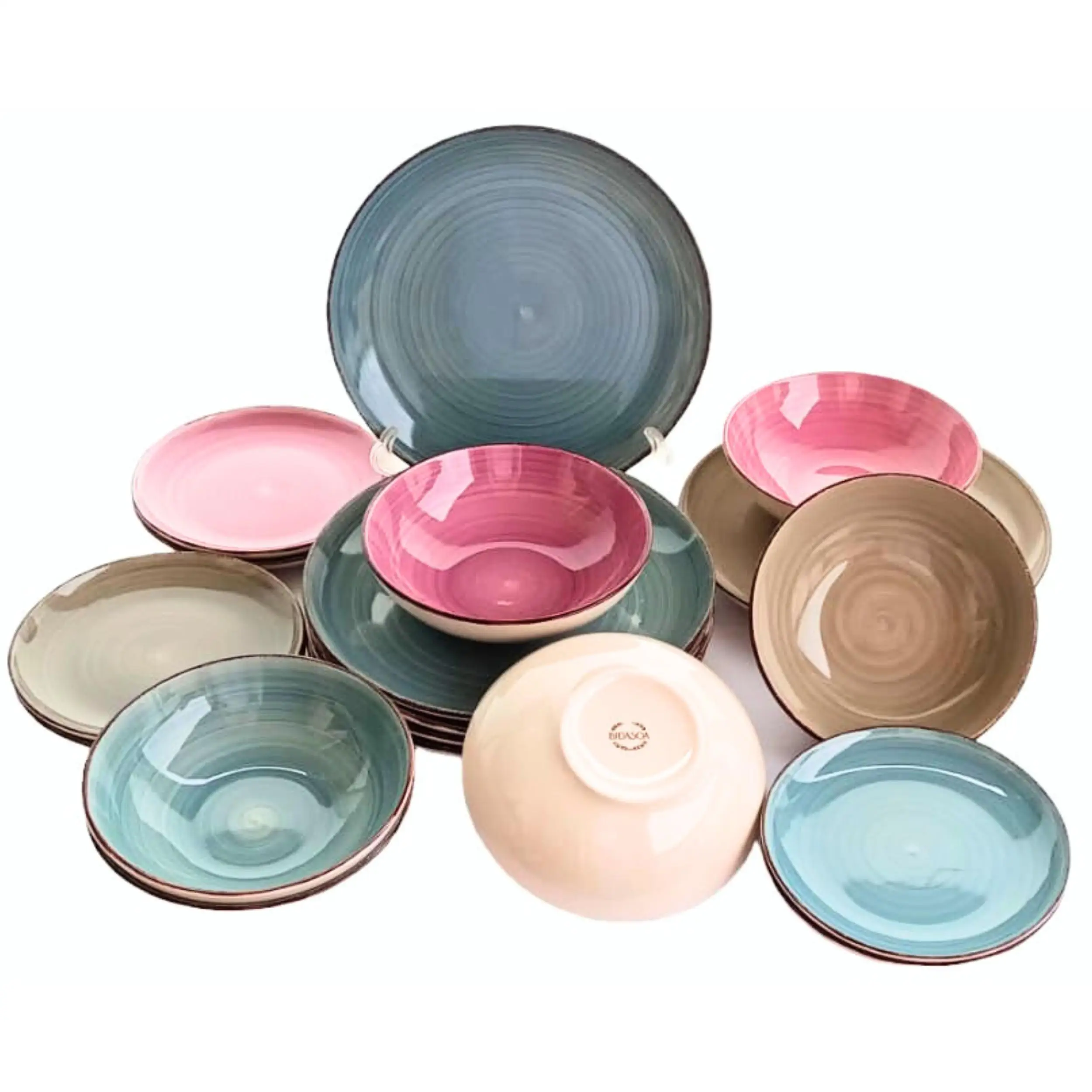 Vajilla Bidasoa 18 Piezas Servicios Multicolor Vajillas