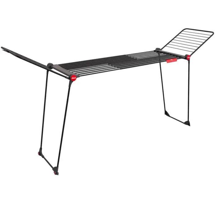 Vileda | Tendedero Extensible Infinity Flex Ultimate | Alas laterales y varillas gruesas extensibles XXL | Montaje súper fácil y rápido | Hasta 30 metros de longitud de tendido I Menos marcas en la ropa I Color Negro