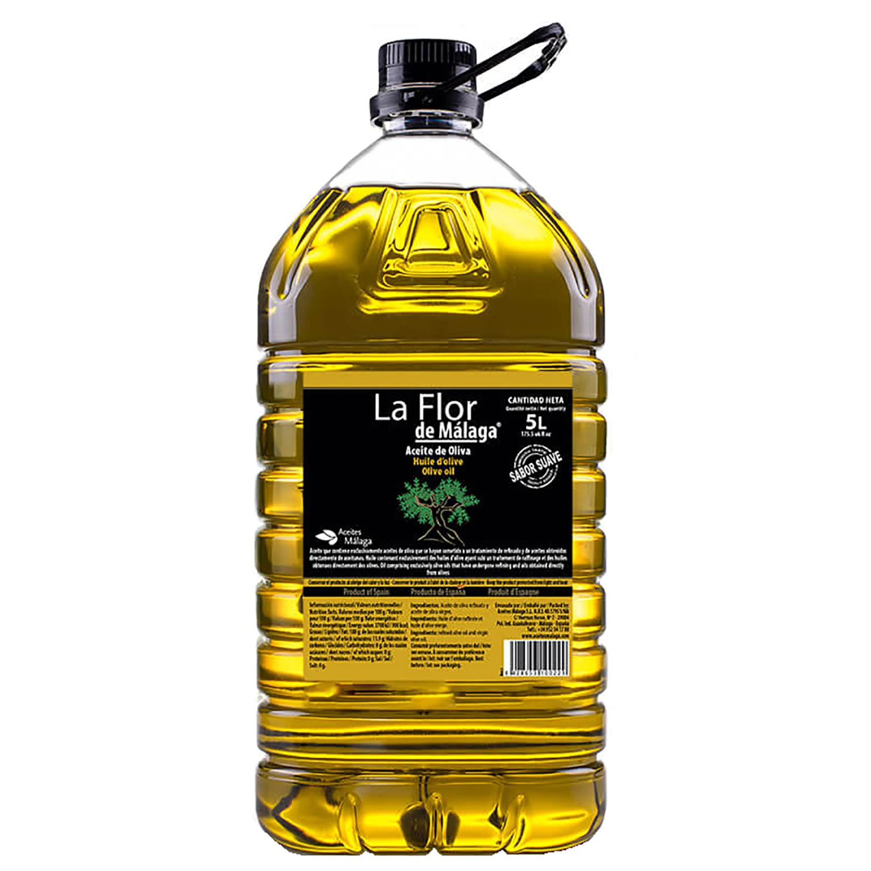 Smooth olive oil the flower of malaga pet carrier. Black handle 5l
