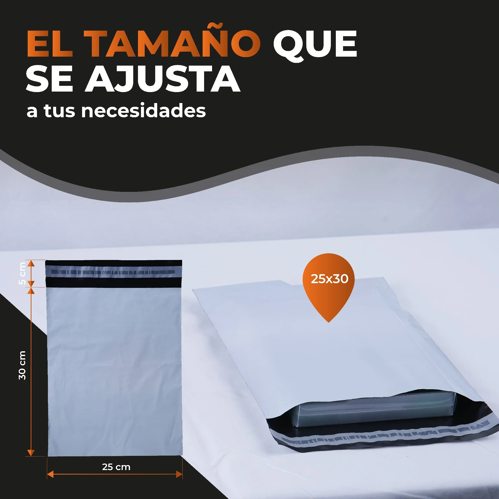 MARCPRINT Paquetes para Envios, Bolsas para Envios de Ropa Blancas y Autoadhesiva - Bolsas para Envíos de Plástico - Bolsas de Mensajería - Sobres Envios . Cierre inviolable. Varias medidas