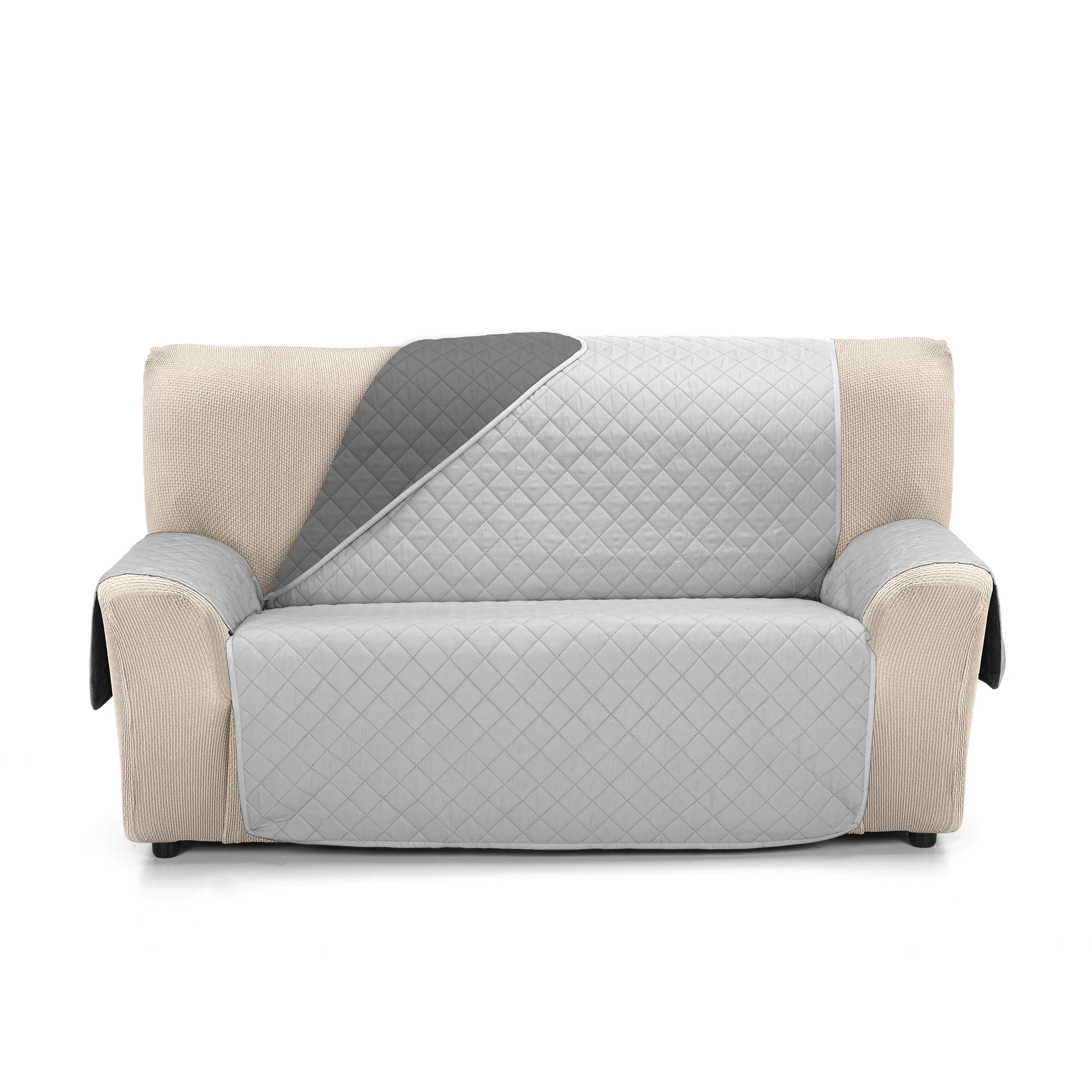 Joya reversible sofa cover by valentia home | Padded | Complete protection | Perfect fit | Sofa cover protector | Sofa cover for winter and summer