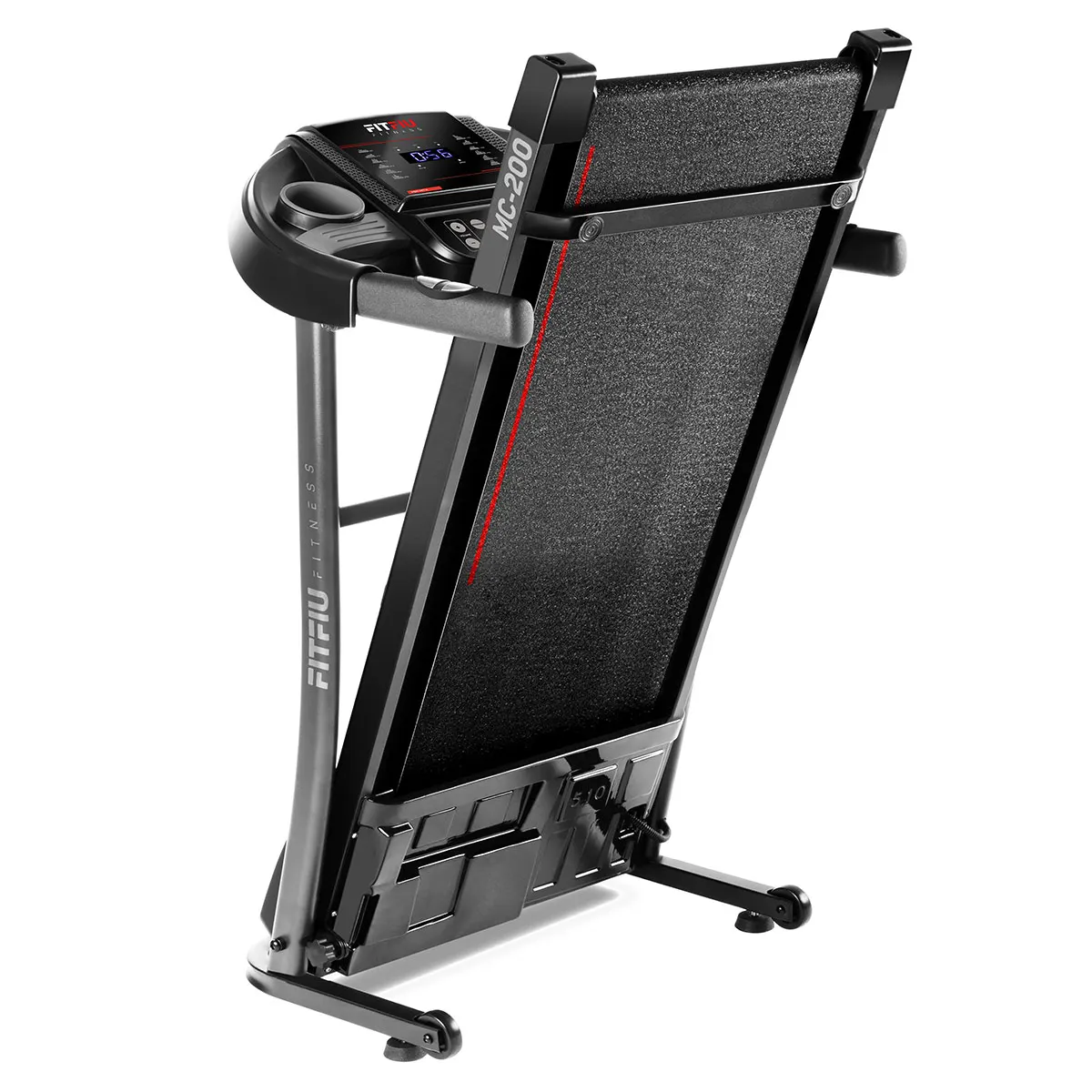 FITFIU Fitness MC-200 - Tapis roulant con inclinazione, pieghevole, ultracompatto e silenzioso, schermo LCD con 12 programmi, Walker con cardiofrequenzimetro, per casa/ufficio - immagine 7