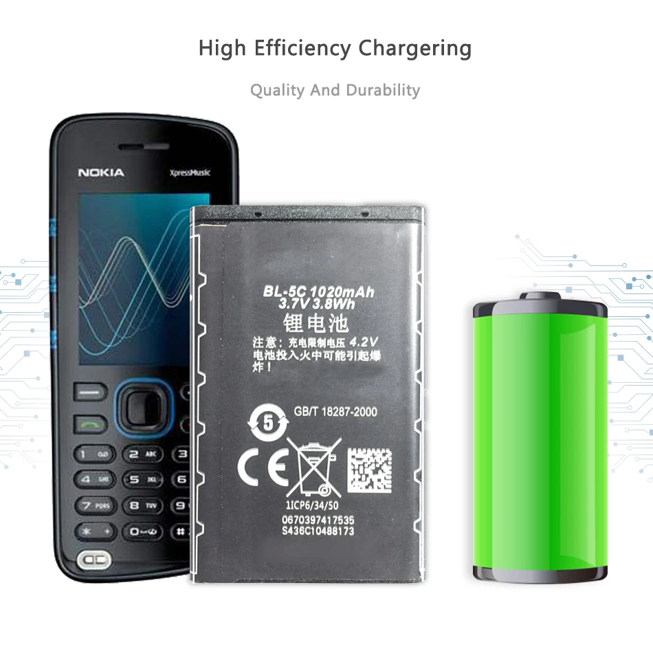 BL5C флуоресцентный аккумулятор для телефона Nokia 3,7 1100 1110 1200 1208  1280 1600 2600 2700 3100 3110 5130 6230 | AliExpress