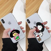 Испанский comic Quino маленькая девочка Mafalda телефон Прозрачный мягкий силиконовый чехол для iPhone 5S, se 4S 6 S 7 8 Plus X Xs Max Xr Fundas Coque