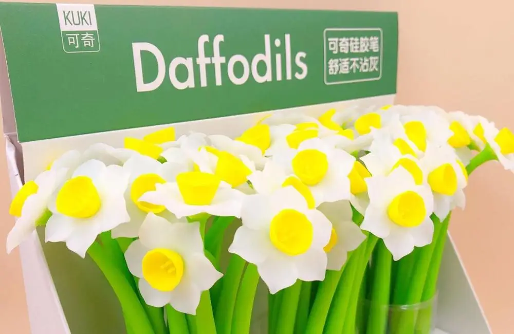 Pretty daffodil мультипликационная гелевая ручка школьный подарок Студенческая гелевая чернильная ручка для животных офисная черная письменная ручка детская нейтральная ручка 48 шт./лот
