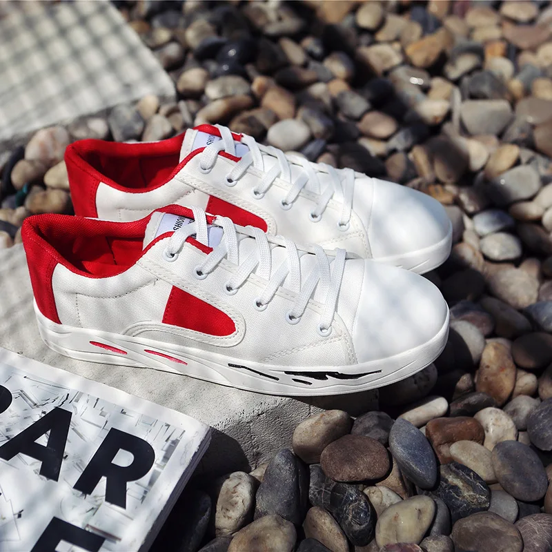 

2019 Summer New Style Men Shoes Korean-style Trend Small White Shoes Men Sneakers Casual Versatile White Shoes Canvas Trendy Sho