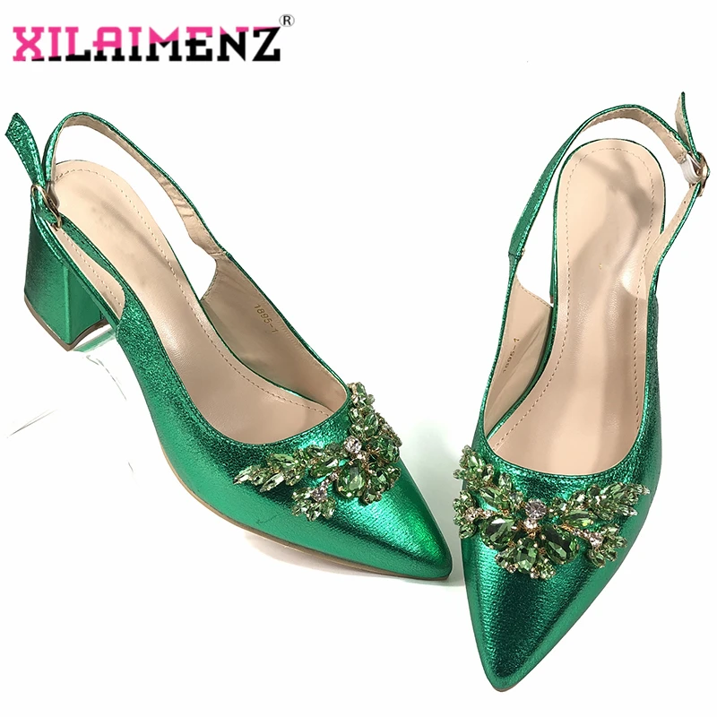 

African Party Shoes without Bag for Women Ladies Italian Design Shoes Gold Color PU Leather Good Quality Wedding Sandals