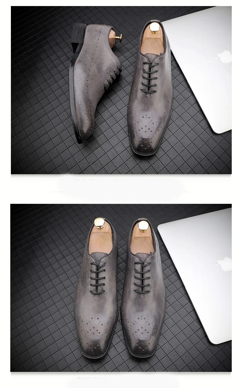 CIMIM/брендовые Мужские модельные туфли из натуральной кожи высокого качества; мужские итальянские ботинки с перфорацией типа «броги»; деловые свадебные туфли; большие размеры