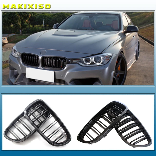 BMW F10 M5/5 Series Dual Slat Grilles (Gloss Black/Tri-Color/Carbon Fiber)