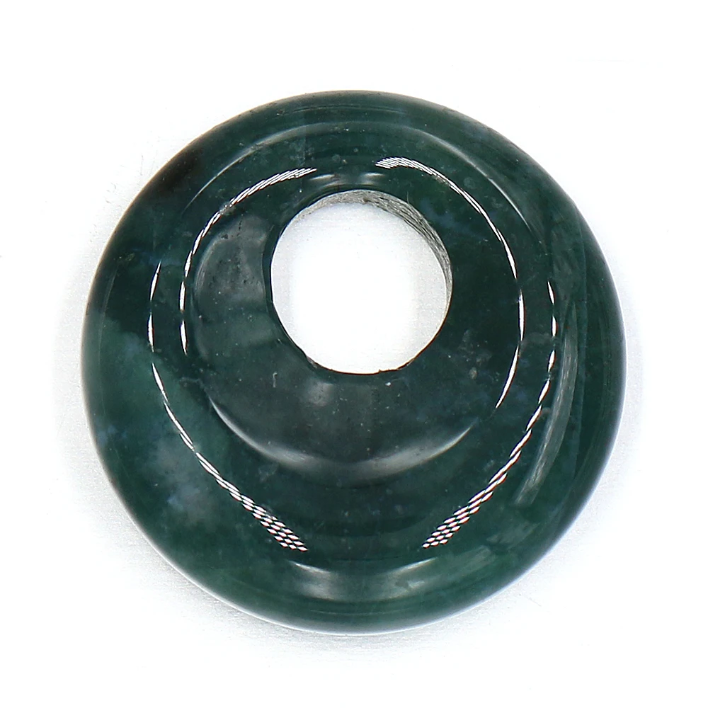 2Pcs Natural Stone Pendants Round Lapis lazuli BIg Hole India Agates Charms for Jewelry Necklace Earring Accessories 18mm