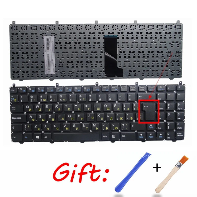 RUSSIAN Keyboard for DNS Clevo W650 W650SRH W655 W650SR W650SC R650SJ ...