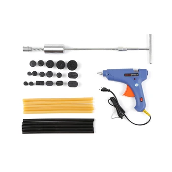 

Paintless Dent Fix Puller Kit Dent Puller Slide Hammer T-Bar Tool with 17pcs Dent Removal Pulling Tabs for Car Hail Damage
