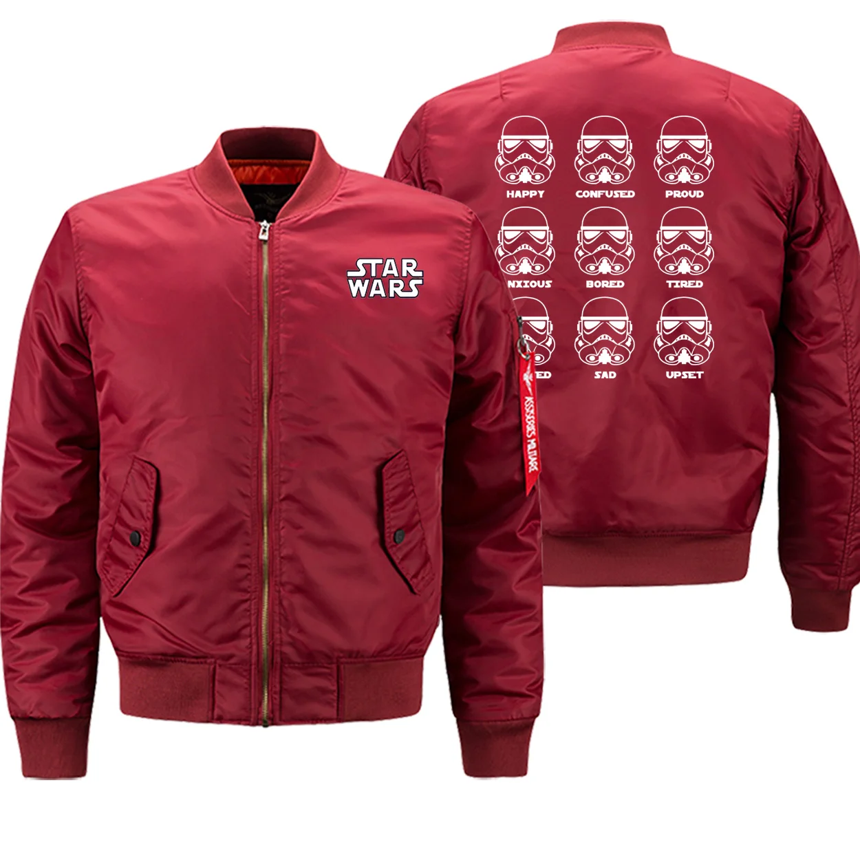 Забавное пальто «Звездные войны» для штурмовика, Толстые мужские куртки, зимняя модная куртка-бомбер в стиле хип-хоп, мотоциклетная уличная куртка, повседневная куртка