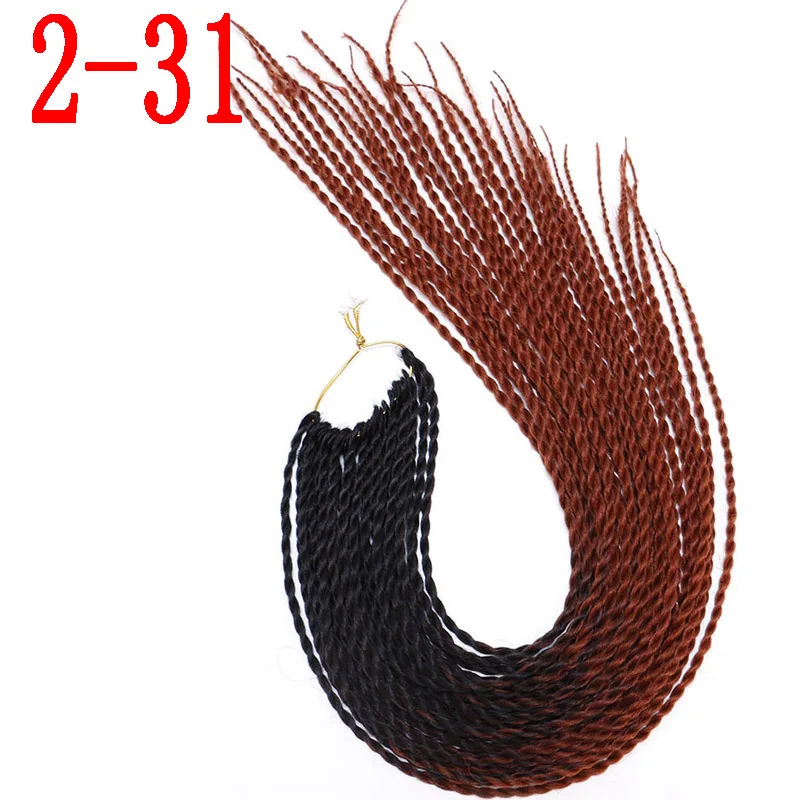 M#33 MERISIHAIR Ombre Сенегальские крученые волосы на крючках косички 24 дюйма 30 корней/упаковка синтетические плетеные волосы для женщин серые, синие, розовые, бро - Цвет: M#33