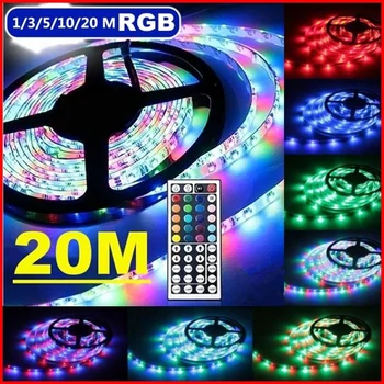 

LED strip Light 3528 Smd RGB Strip Light With 44 Key Ir Remote Controller Wedding Christmas Halloween Home Decor indoor lighting