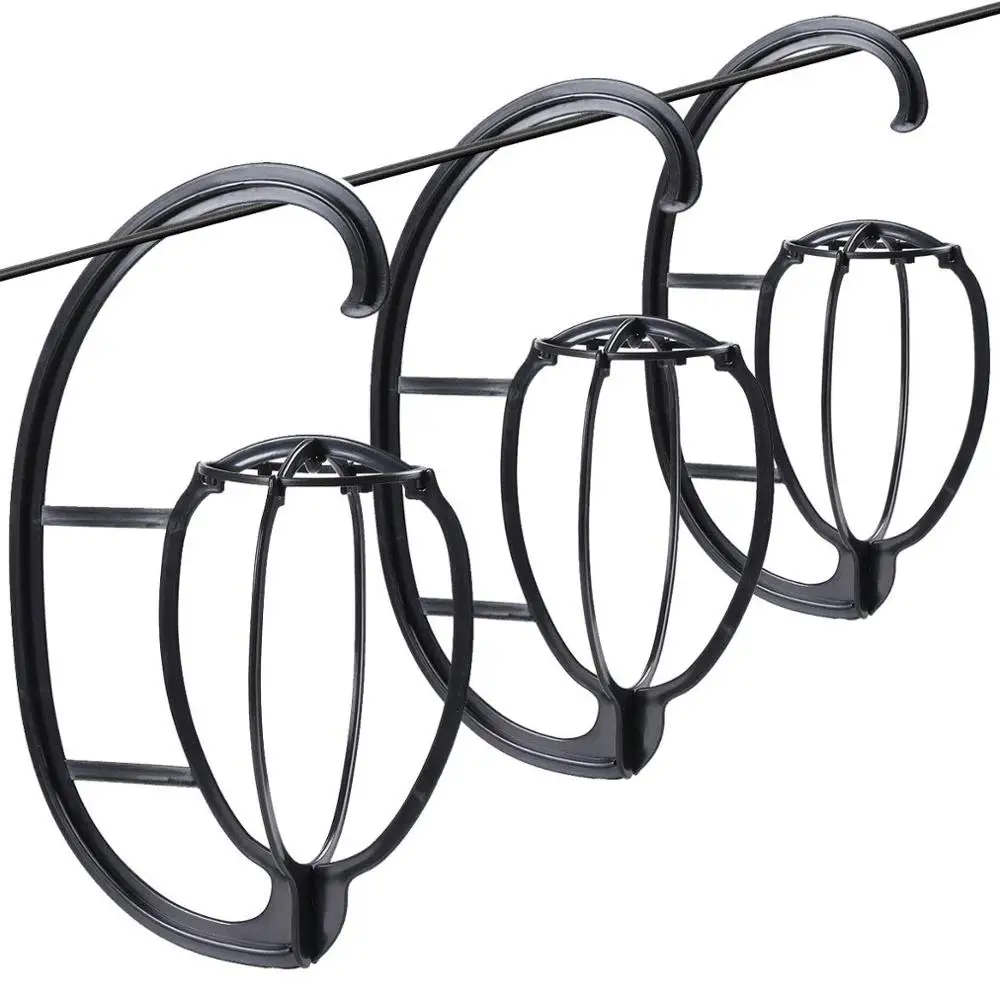 Soporte para pelucas de alta calidad, 3 unids/lote, uso multiusos, sombrero, peluca, soporte para el pelo, amigable con el viaje, plegable, soporte para peluca de plástico Flexible