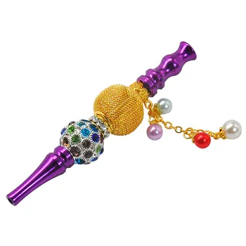 

TOPPUFF Aluminum Shisha Mouthtips Rhinestone Metal Hookah Mouthpiece Chicha Sheesha Hose Accessories