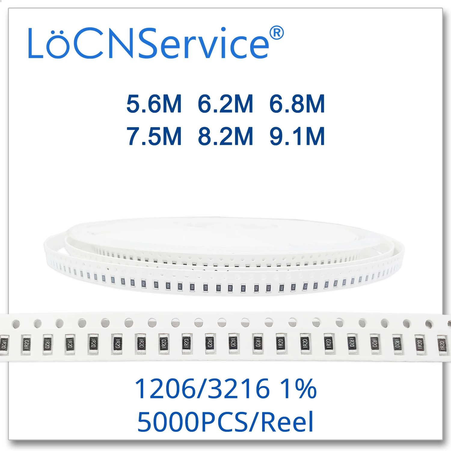 LoCNService 1206 1% 5000 шт. 5 6 M 2 8 7 9 1 3216 резистор Ом | Электроника