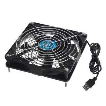 

Router Cooling Fan DIY PC Cooler Cooling TV Box Wireless Quiet DC 5V USB Power 140mm Fan 14CM with Screws Dual Protective Net