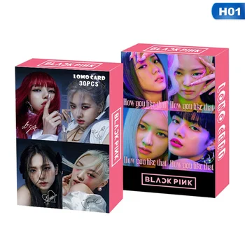 

KPOP 30PCS/Box BlackPInk New Album How You LIke That LOMO Cards Photo Cards Fans Collection