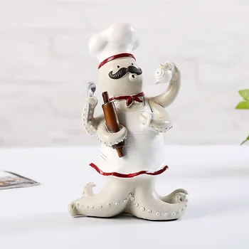 

European Chef Toothpick Bucket Business Card Holder Mini Ornaments Restaurant Cafe Bakery Cute Home Decoration Accessories