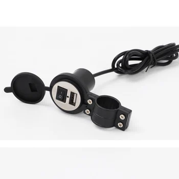 

motorcycle usb charger with Switch Scooter Mobile Phone Charger waterproof Modification 12v