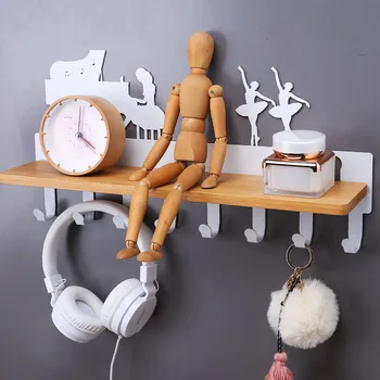 

Creative Decoration bathroom Free Punching Rack Hanger Trace Porch Wall hooks Load-bearing Coat cintre porta plastic para