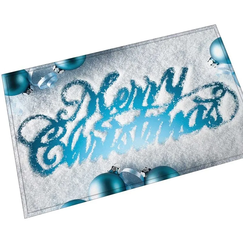 

Non-slip Baby Velvet Kitchen Floor Carpet Absorption Christmas Doormats Indoor Mat Bathroom Living Room Decor New Year Holiday
