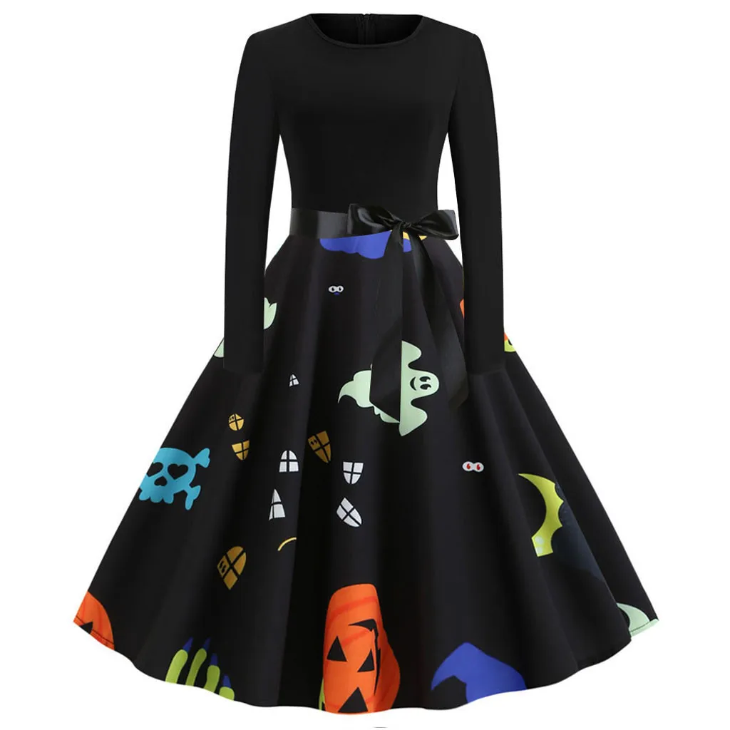 Женское винтажное платье с длинным рукавом черные вечерние платья в готическом