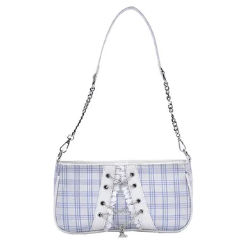 

Lattice chain bags woman 2020 new pu handbag female rectangle small bags handbag crossbody Bag girl