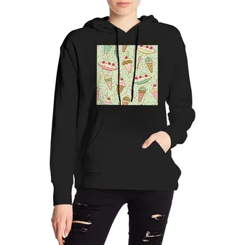 

Ice Cream Desserts With Mint Background Women Hoodies Sweatshirt 2020 Hooded Sweatshirt Casual Loose Jumper Pullover Jacket