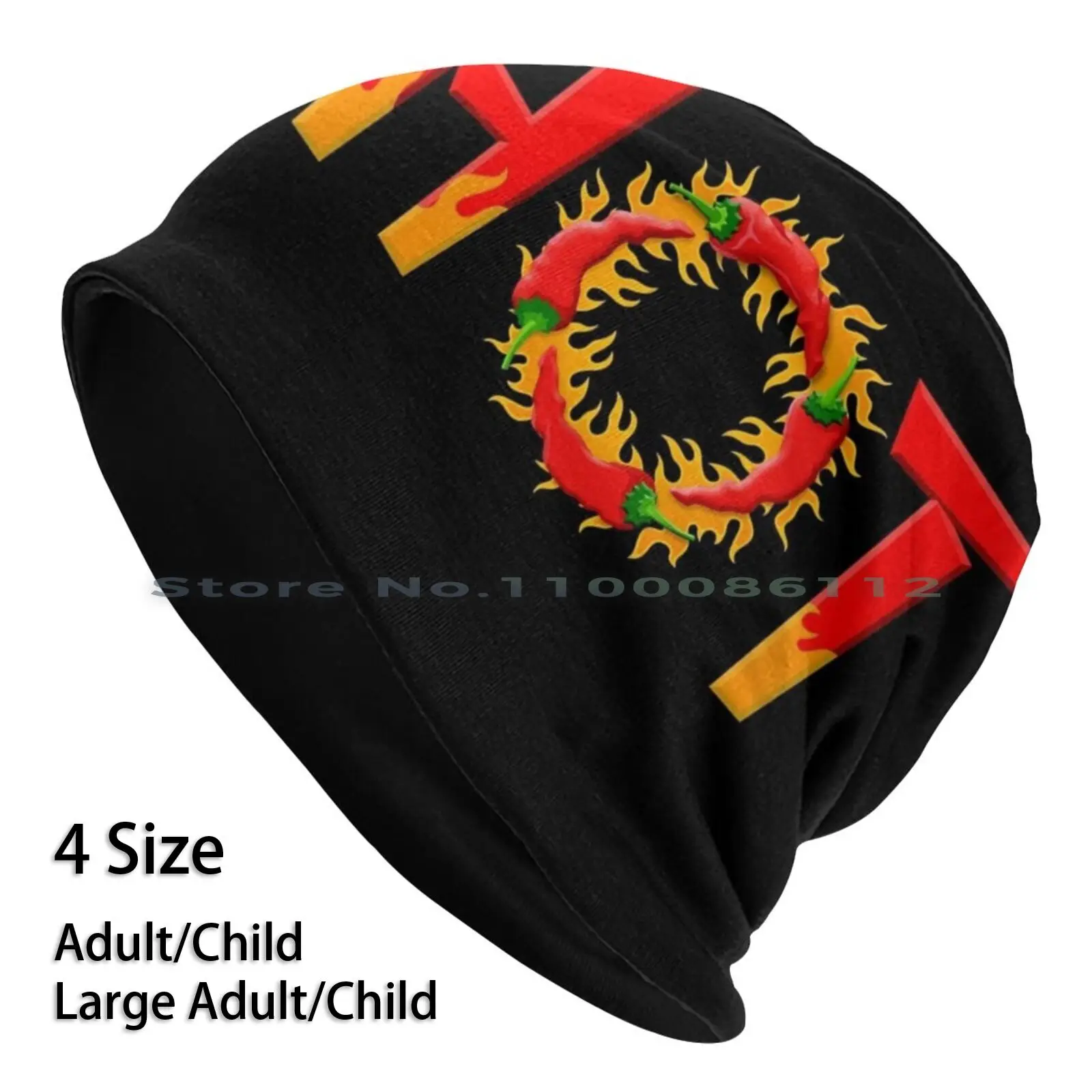 Berretti Caldi Cappello Lavorato A Maglia Hot Flame Red Spice Piccante Cibo Divertente Peperoncino Cappello Lavorato A Maglia Senza Tesa Skullcap Rega