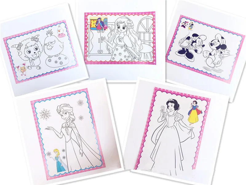 

Children Coloring Painting Kindergarten Set Pigment for Making Kids Painted Picture Pigment Drawing Book Watercolor Card