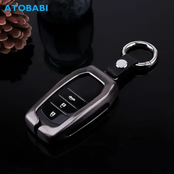 

Zinc Alloy Car Key Case For Toyota Land Cruiser Riez RAV4 Highlander Prado Camry Smart Remote Fob Cover Keychain Protector Bag