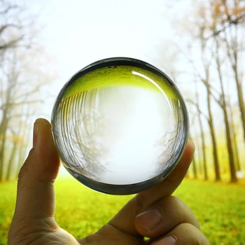 

Artificial Glass Clear Crystal Ball 80mm Magic Healing Sphere Globe Photography Balls Background Sphere Craft Prop Decor Lens