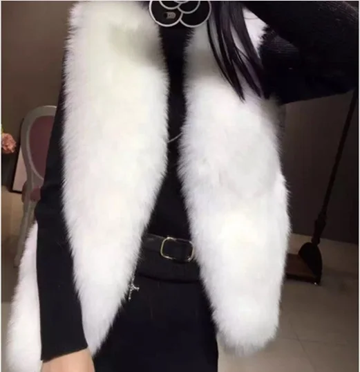 Casaco Inverno, новинка, Осень-зима, имитация лисьего меха, пальто, короткий дизайн, тонкая женская меховая верхняя одежда, без рукавов, жилетка, пальто для женщин, XL236