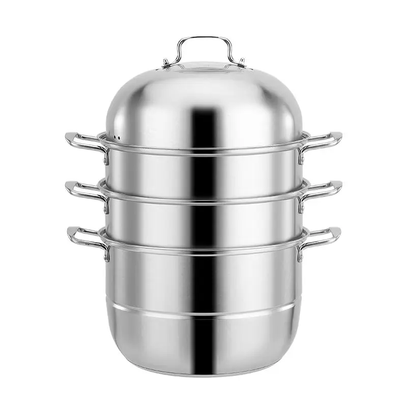 Double Boilers Steamer Stainless Steel Soup Pot Gas Induction Cooker