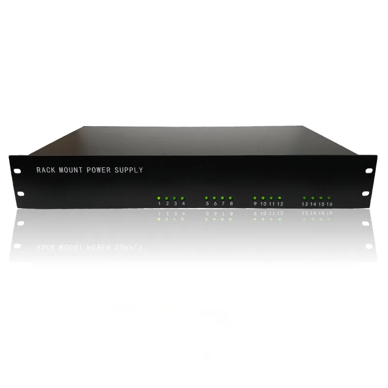 CCTV Distributed Rack Mount Power Supply 16 Channel 12V DC 20Amps output PTC Resettable Fuse |