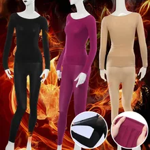 Женский ультра мягкий зимний базовый многослойный комплект из вискозы и нейлона термобелье комплект кальсонов