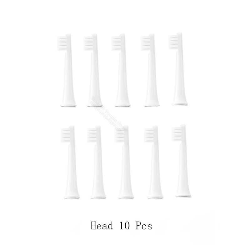Оптовые продажи зубная щетка головка для Xiao mi jia mi умная электрическая зубная щетка T100 2 скорости Xiao mi Sonic зубная щетка головка - Цвет: 10 Pcs  Head  Only