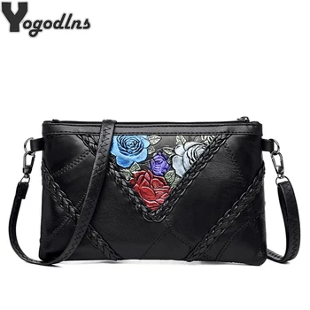 

Flower Pattern Shoulder Bags for Women PU Mini Messenger Bag Ladies Crossbody Bag Solid Handbags Envelope Hand Bag