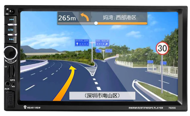 Perfect 10pcs 7020G 7 inch  2 Din Car Audio Radio MP5 Player Bluetooth Call GPS Navigation  Remote Control FM USB TF AUX 0