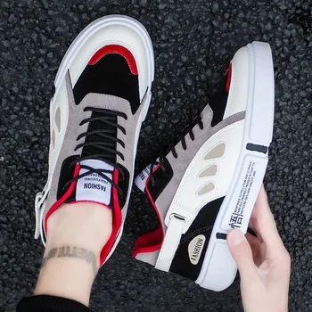 

M- Men's shoes spring and autumn trend casual fashion round head lace-up shock absorption wear-resistant thick-soled men's shoes