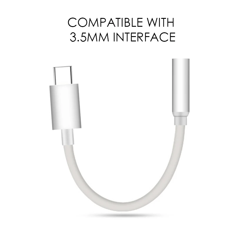 Usb Type C To 3 5mm Jack TypeC Audio Splitter Headphone Cable Earphone Aux 3 5 Adapter Charger For Xiaomi Mi6 Huawei