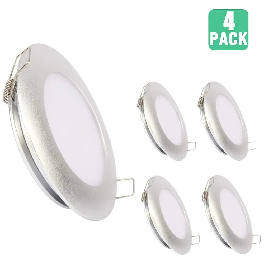 

Topoch Ultra Thin LED Ceiling Lights 5W 3.5" Wide 12V Cutout 3" Recessed Puck Light for RV Boat Interior Overhead Lighting