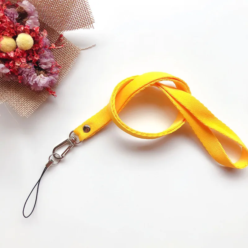 1 Piece Mobile Phone Straps Hanging Neck Rope Lanyard ID Pass Card Name Badge Holder Mobile Phone Accessories - Цвет: yellow