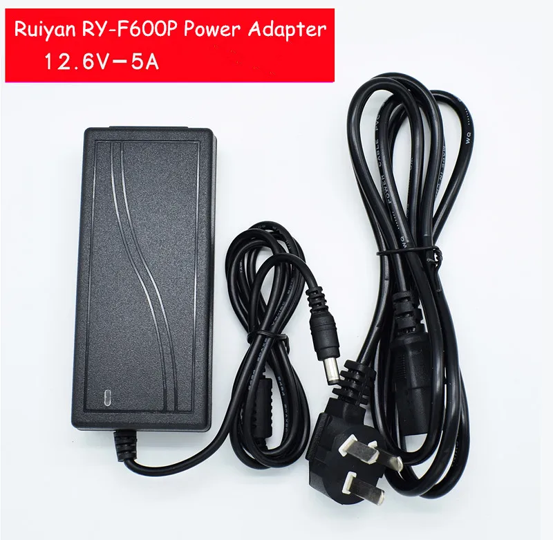 Ruiyan RY-F600P RY-F600 RY-F600H Optical Fiber Fusion Splicer Power Adapter AC/DC Charger Adaptor 12.6V 5A Made in China