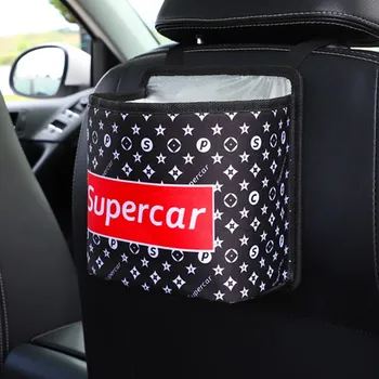 

Waterproof Car Trash Bin With Garbage Bag Cartoon Storage Box Car Trash Can Rubbish Gargage Holder Hang Storage Bucket Waste